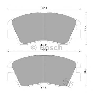 BOSCH 0986AB2013 Комплект гальмівних колодок, дискове гальмо