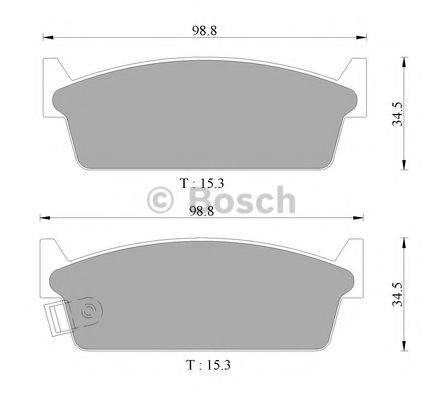 BOSCH 0986AB2038 Комплект гальмівних колодок, дискове гальмо