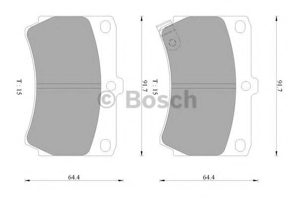 BOSCH 0986AB2053 Комплект гальмівних колодок, дискове гальмо