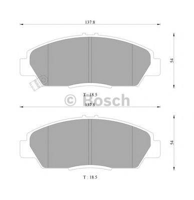 BOSCH 0986AB2212 Комплект гальмівних колодок, дискове гальмо