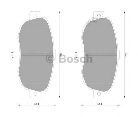 BOSCH 0986AB2256 Комплект гальмівних колодок, дискове гальмо