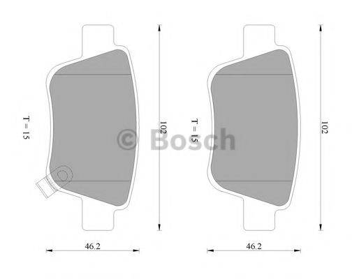 BOSCH 0986AB2267 Комплект гальмівних колодок, дискове гальмо