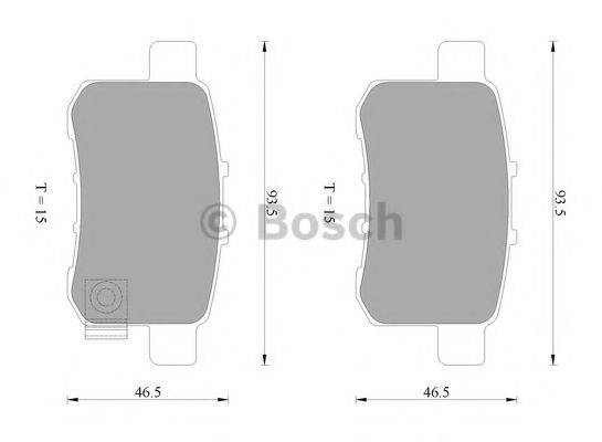 BOSCH 0986AB2273 Комплект гальмівних колодок, дискове гальмо