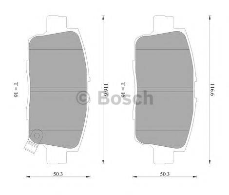 BOSCH 0986AB2295 Комплект гальмівних колодок, дискове гальмо