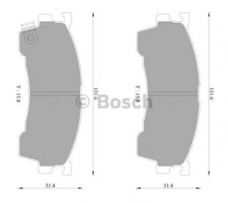 BOSCH 0986AB2316 Комплект гальмівних колодок, дискове гальмо