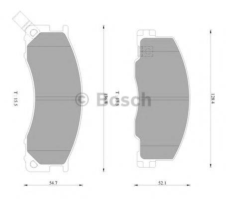 BOSCH 0986AB2351 Комплект гальмівних колодок, дискове гальмо