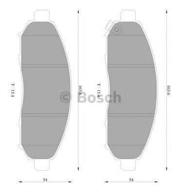 BOSCH 0986AB2372 Комплект гальмівних колодок, дискове гальмо