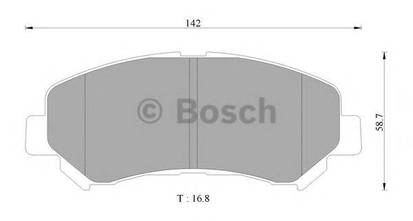 BOSCH 0986AB2375 Комплект гальмівних колодок, дискове гальмо