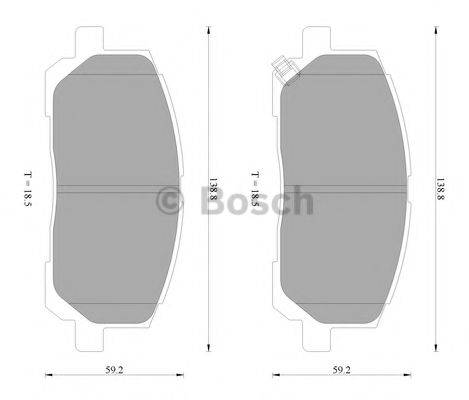 BOSCH 0986AB2384 Комплект гальмівних колодок, дискове гальмо