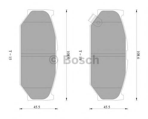 BOSCH 0986AB2402 Комплект гальмівних колодок, дискове гальмо