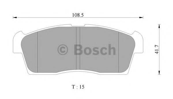 BOSCH 0986AB2416 Комплект гальмівних колодок, дискове гальмо