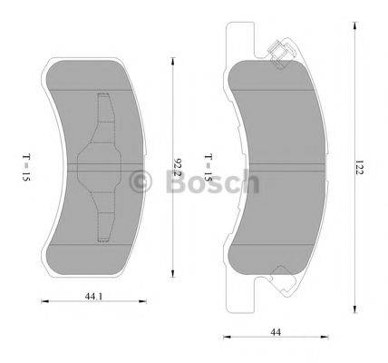 BOSCH 0986AB2421 Комплект гальмівних колодок, дискове гальмо