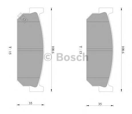 BOSCH 0986AB2440 Комплект гальмівних колодок, дискове гальмо