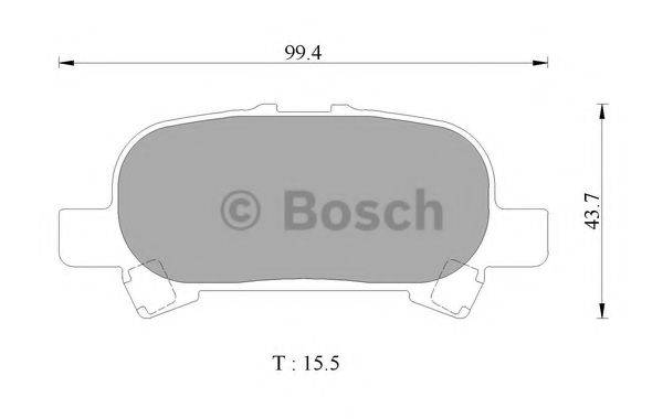 BOSCH 0986AB2504 Комплект гальмівних колодок, дискове гальмо