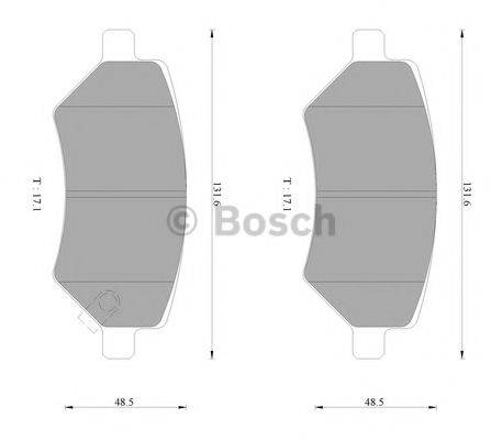 BOSCH 0986AB2842 Комплект гальмівних колодок, дискове гальмо