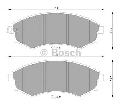 BOSCH 0986AB3031 Комплект гальмівних колодок, дискове гальмо