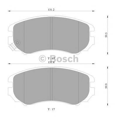 BOSCH 0986AB3039 Комплект гальмівних колодок, дискове гальмо