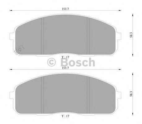 BOSCH 0986AB3047 Комплект гальмівних колодок, дискове гальмо