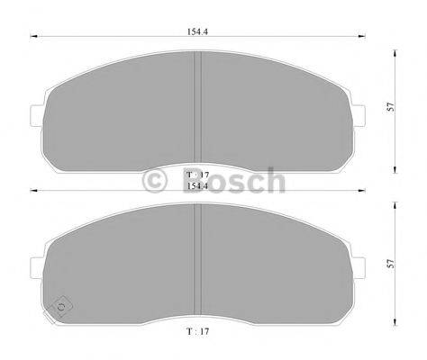 BOSCH 0986AB3051 Комплект гальмівних колодок, дискове гальмо