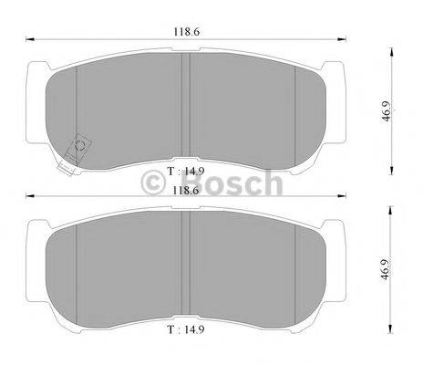 BOSCH 0986AB3067 Комплект гальмівних колодок, дискове гальмо