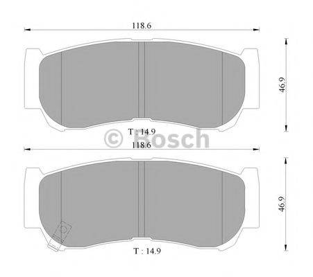 BOSCH 0986AB3074 Комплект гальмівних колодок, дискове гальмо