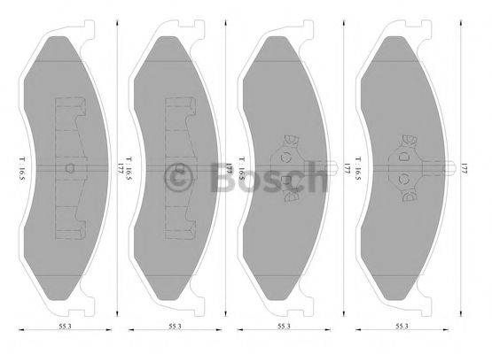 BOSCH 0986AB3079 Комплект гальмівних колодок, дискове гальмо