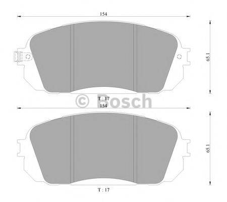 BOSCH 0986AB3082 Комплект гальмівних колодок, дискове гальмо