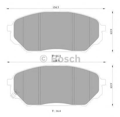 BOSCH 0986AB3088 Комплект гальмівних колодок, дискове гальмо