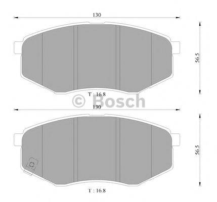 BOSCH 0986AB3090 Комплект гальмівних колодок, дискове гальмо