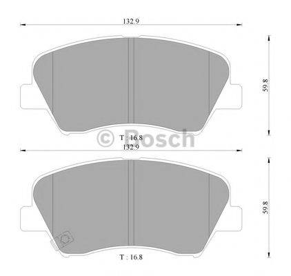 BOSCH 0986AB3106 Комплект гальмівних колодок, дискове гальмо