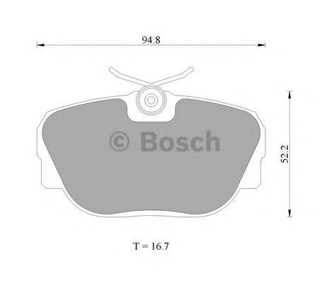 BOSCH 0986AB4428 Комплект гальмівних колодок, дискове гальмо