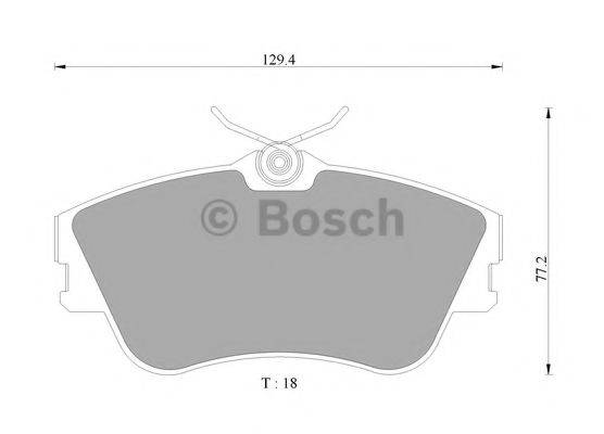 BOSCH 0986AB4462 Комплект гальмівних колодок, дискове гальмо