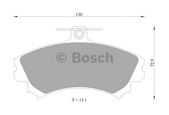 BOSCH 0986AB4551 Комплект гальмівних колодок, дискове гальмо