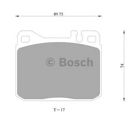 BOSCH 0986AB4687 Комплект гальмівних колодок, дискове гальмо