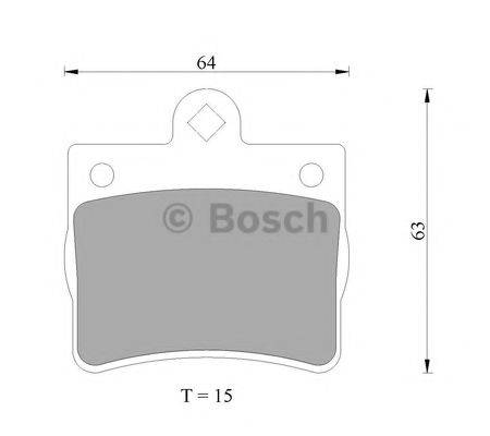 BOSCH 0986AB4991 Комплект гальмівних колодок, дискове гальмо