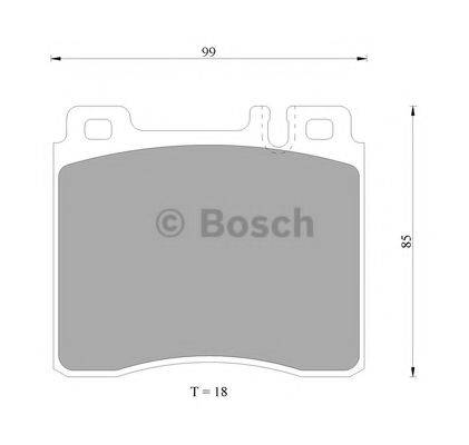 BOSCH 0986AB4997 Комплект гальмівних колодок, дискове гальмо