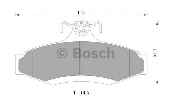 BOSCH 0986AB9047 Комплект гальмівних колодок, дискове гальмо