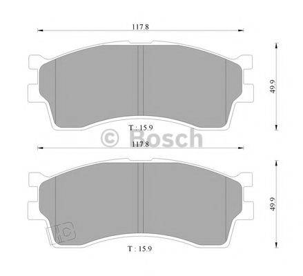 BOSCH 0986AB9099 Комплект гальмівних колодок, дискове гальмо