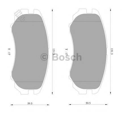 BOSCH 0986AB9106 Комплект гальмівних колодок, дискове гальмо