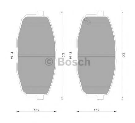 BOSCH 0986AB9141 Комплект гальмівних колодок, дискове гальмо