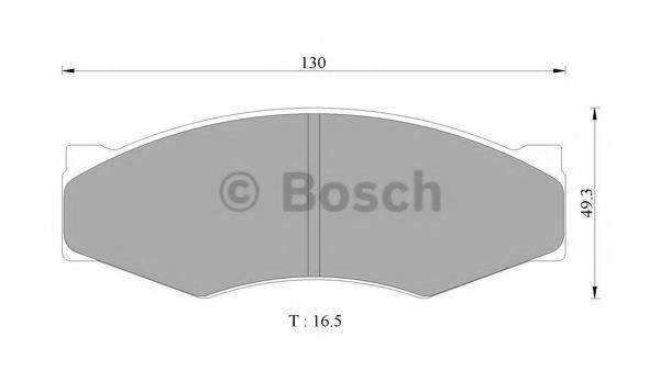 BOSCH 0986AB9168 Комплект гальмівних колодок, дискове гальмо