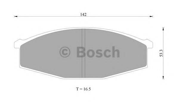 BOSCH 0986AB9176 Комплект гальмівних колодок, дискове гальмо