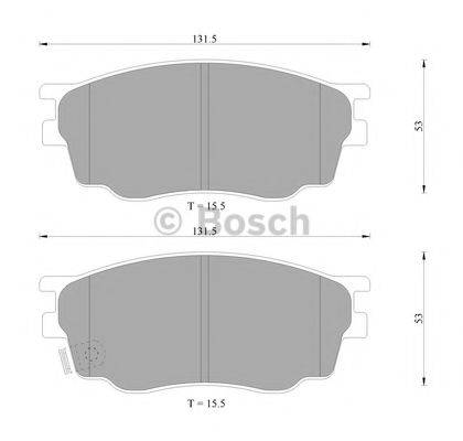 BOSCH 0986AB9201 Комплект гальмівних колодок, дискове гальмо