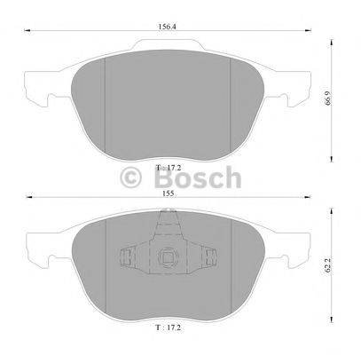 BOSCH 0986AB9231 Комплект гальмівних колодок, дискове гальмо