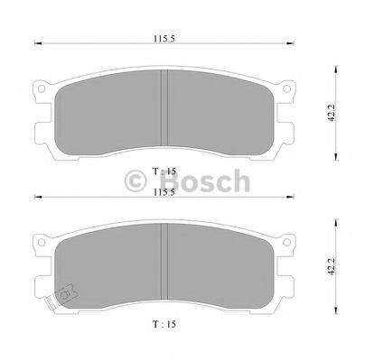 BOSCH 0986AB9258 Комплект гальмівних колодок, дискове гальмо