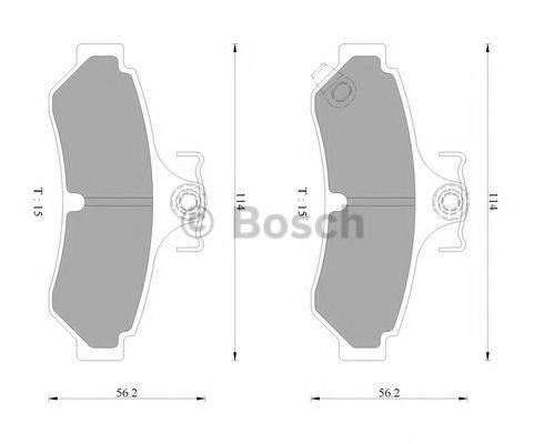 BOSCH 0986AB9394 Комплект гальмівних колодок, дискове гальмо