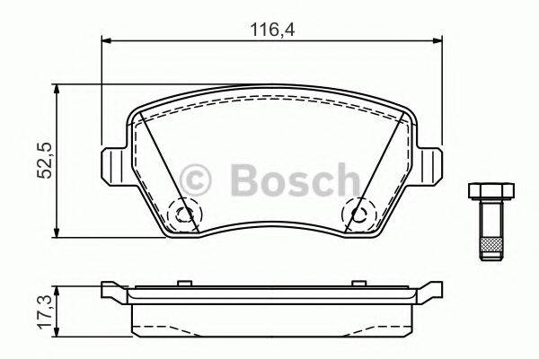 BOSCH 0986TB3159 Комплект гальмівних колодок, дискове гальмо