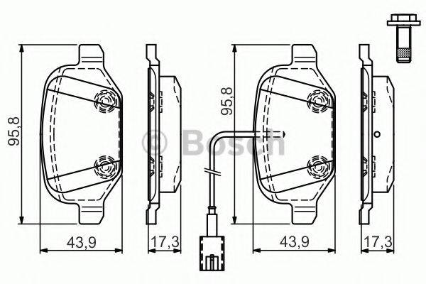 BOSCH 0986TB3162 Комплект гальмівних колодок, дискове гальмо