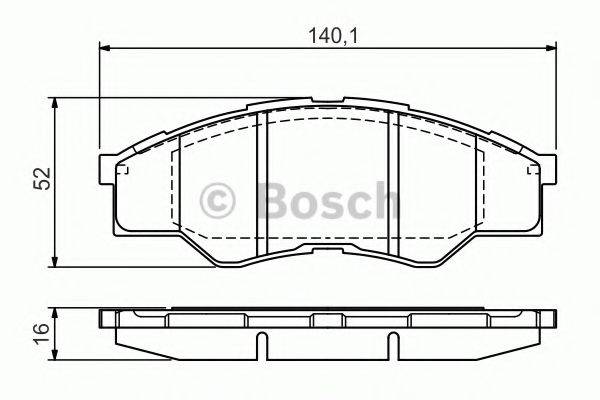 BOSCH 0986TB3173 Комплект гальмівних колодок, дискове гальмо