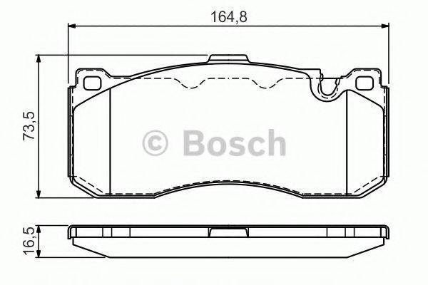 BOSCH 0986TB3181 Комплект гальмівних колодок, дискове гальмо